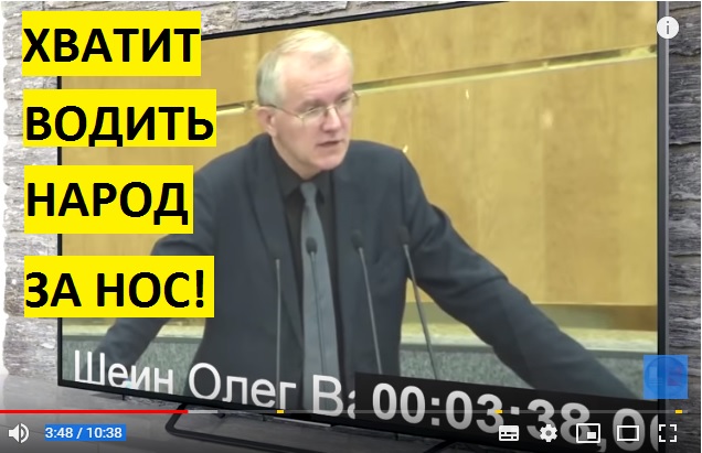 Олег Шеин снова разнес в пух и прах политику правительства России - и стал звездой Ютуба