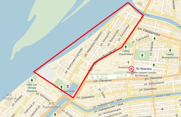 На Астраханской набережной хотят построить многоэтажные дома