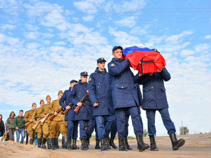 В селе Никольском захоронен солдат, пропавший без вести в 1942 году
