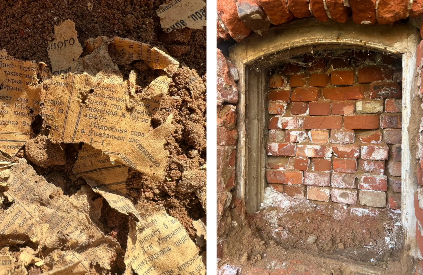 Среди кирпичной кладки астраханской кирхи нашли привет из прошлого 
