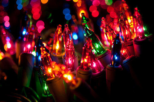 В Астрахани на городской елке загорелись гирлянды