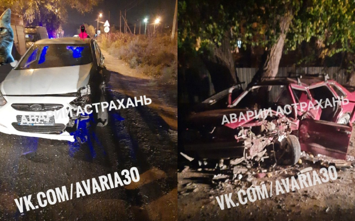 Кадры жёсткого ДТП в Астрахани: есть пострадавшие