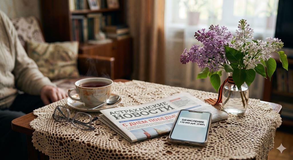 Астраханские ветераны получили выплаты ко Дню Победы