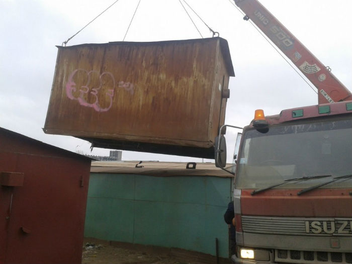 В Астрахани идет массовый снос гаражей