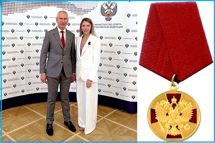 Гандболистку «Астраханочки» наградили медалью ордена «За заслуги перед Отечеством»