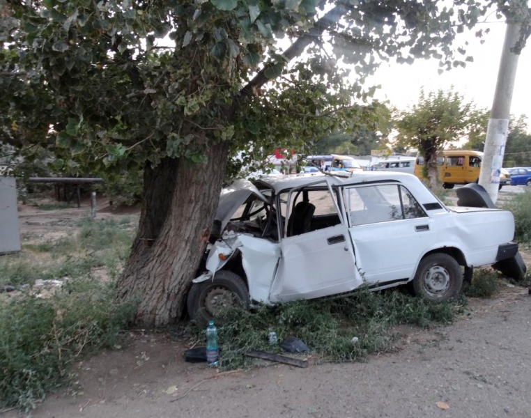 В Астрахани иностранец без прав врезался в дерево на чужой машине