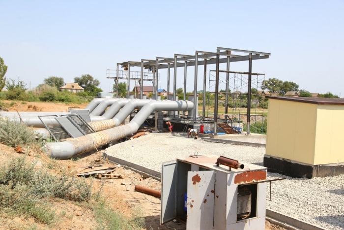 Новую насосную станцию строят в Заречном под Астраханью