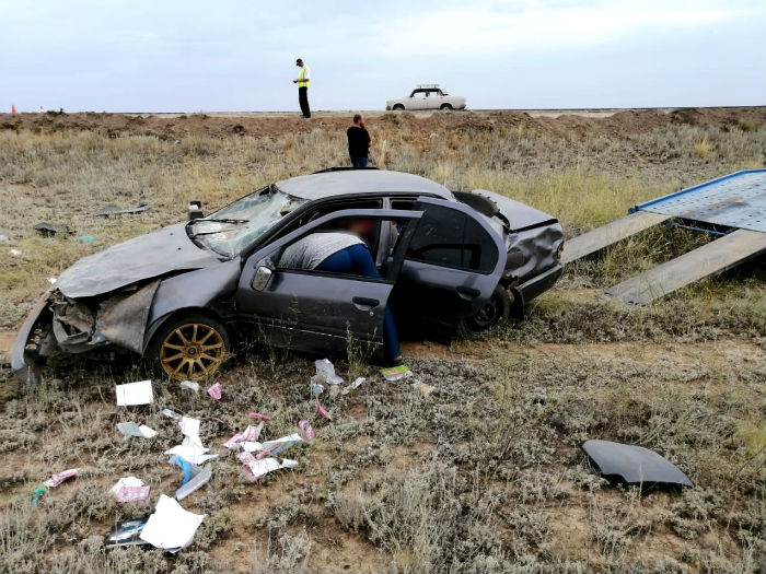 На ремонтируемой дороге в Астраханской области произошло серьезное ДТП с участием ребенка