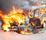 В Астраханской области сгорела «Газель»