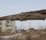 В Астраханской области не изолированные трубы утепляют камышом