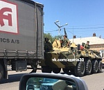 В Астрахани произошло ДТП с участием БТР