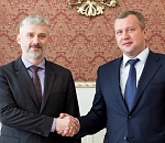 Врио губернатора Астраханской области встретился с министром транспорта РФ (ВИДЕО Первого канала)