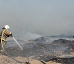 В Володарском районе спасали от пожара сено