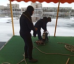 Астраханские спасатели погрузились на дно крещенских купелей