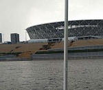 В Волгограде стихия размыла склон у стадиона "Волгоград Арена". Видео