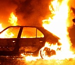 Ночью в Астрахани сгорел автомобиль