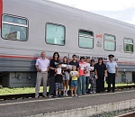 Профилактический урок в вагоне охраны труда провели для астраханских подростков