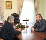 Митрополит Астраханский и Камызякский Никон благословил врио губернатора Астраханской области Сергея Морозова на служение 