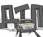 В Астрахани иномарка врезалась в металлический забор: пострадали два человека