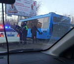 В Астрахани синий автобус попал в серьезную аварию