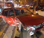 На мосту у загса ВАЗ-2114 эпично раздолбался об Ниссан Микра