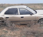 Под Астраханью перевернулась иномарка с молодой девушкой за рулем