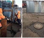 В Астрахани устранили очередной провал на сетях канализации 