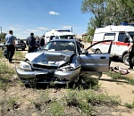 В лобовом столкновении под Астраханью пострадали пять человек, включая детей