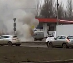 В Астрахани в районе Мясокомбината на газовой заправке взорвалась "ГАЗель" (ВИДЕО)
