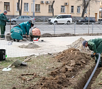 Новую поливочную систему прокладывают в центре Астрахани