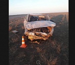 Серьезное ДТП на астраханской трассе: машина перевернулась, у водителя множество травм