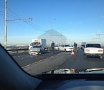 Авария на Новом мосту в Астрахани спровоцировала пробку