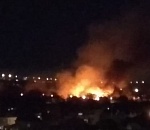 Ночной пожар озарил небо над Астраханью
