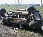 Под Астраханью опрокинулся джип: водитель погиб