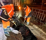 Ямочный ремонт в Астрахани проводят по зимней технологии 