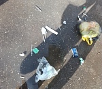 На одной из улиц Астрахани валяются шприцы