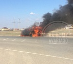 На трассе возле с. Три протока сгорел автомобиль