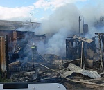 В Астрахани произошел крупный пожар: сгорели дом и сарай