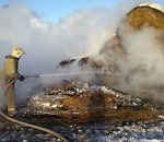 Под Астраханью сгорело семь тонн сена