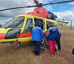 Вертолет санавиации экстренно доставил пациента из Знаменска в Астрахань