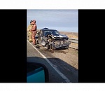 Машина всмятку: сильная авария произошла на трассе в Астраханской области