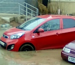 В Военном городке в Астрахани - потоп