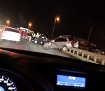 Треш на мосту в Астрахани: автомобиль не вписался в поворот