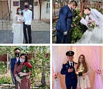 Невеста в маске со стразами – астраханцы не стали переносить регистрацию брака из-за коронавируса