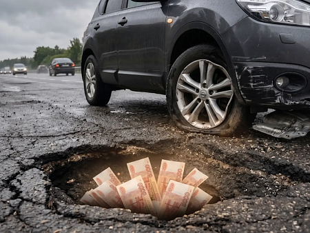 Астраханская компания отсудила у автодора ущерб за влетевшее в яму авто