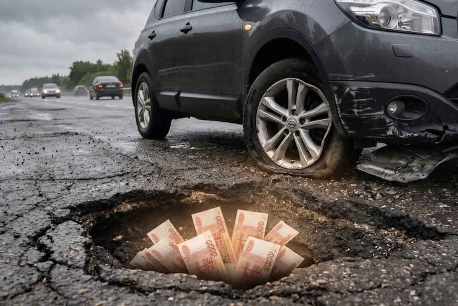 Астраханская компания отсудила у автодора ущерб за влетевшее в яму авто