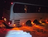 Рейсовый автобус Астрахань — Краснодар застрял в снегу