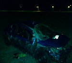 Под Астраханью опрокинулась иномарка: автоледи погибла