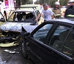 В Астрахани на дороге загорелся "узбек"