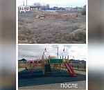 На месте заброшенного пустыря в Енотаевке построили новый сквер